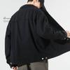 Geacă Denim Neagră Bărbați Largă Casual Mărime Mare Om Gras Subțire Versatilă Rufian Arătoasă Jachetă Tooling Top