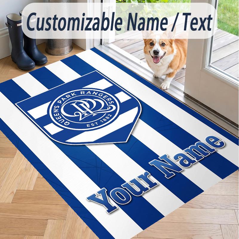 Custom Text Printed Rug Queens Park Rangers FC Non Slip Floor Carpet For Home Room Decor