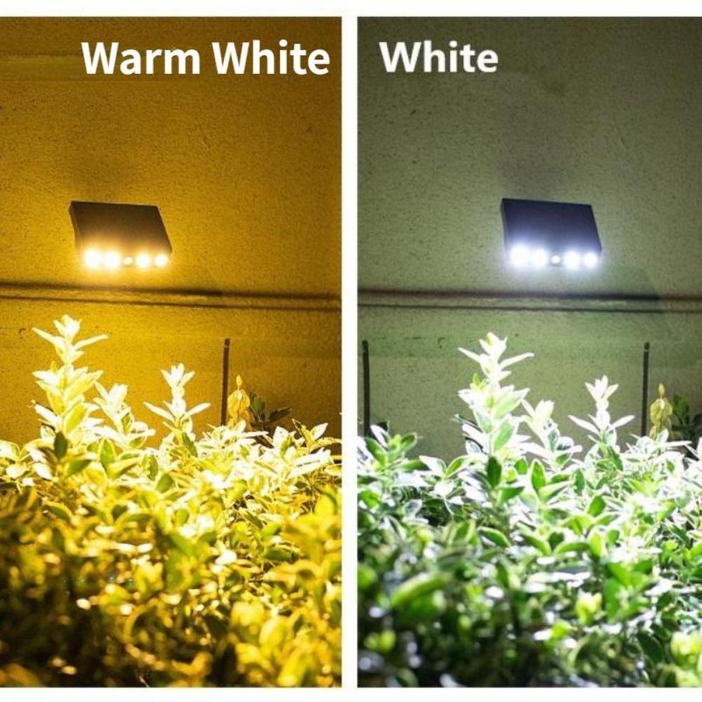 4LED Solar Wall Lamp Outdoor Motion Sensor Waterproof and Rotatable LED Lamp Garden Street Lamp Monitoring Lamp Courtyard Balcony Observation Lamp