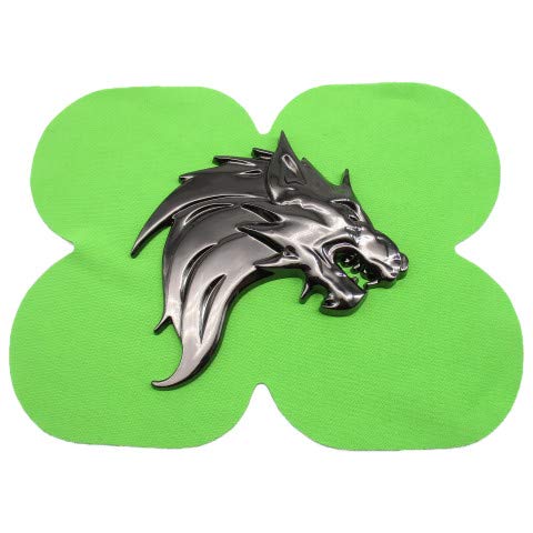 Wolf Wolf Car 3D Emblem Sticker Metal Left Right Easy