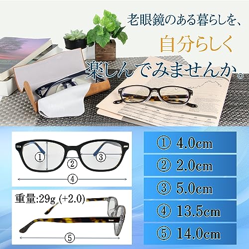 PrePiar Reading Glasses, 1.5 Progressive Multifocal, Blue Light Blocking, Navy, 3-Month Warranty, Stylish for Men and Women
