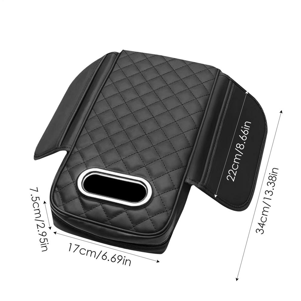 2-in-1 Auto-Armlehnen-Typ Taschentuchboxen Armlehnenpolster Mittelkonsolen-Schutzabdeckung Mit Seitlicher Aufbewahrungstasche Auto Zubehör