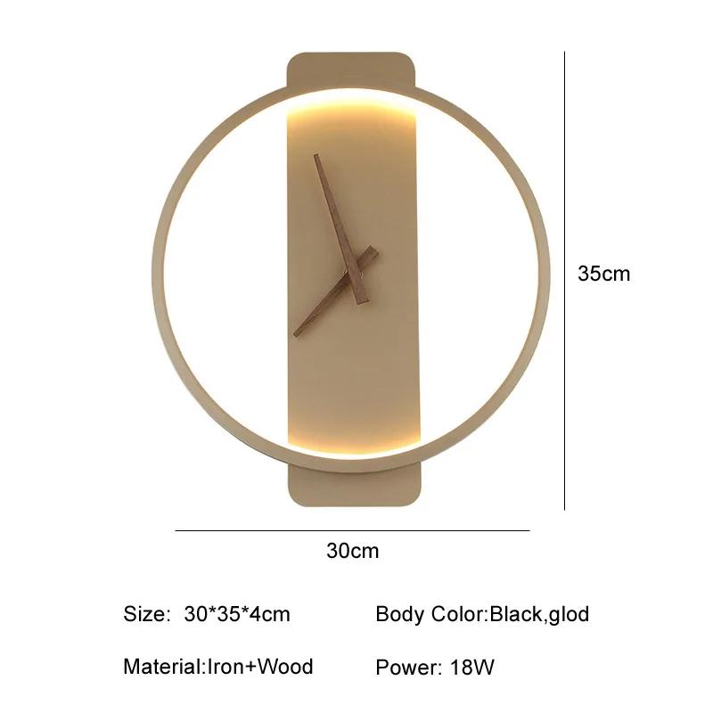 Moderne LED Wand Lampe Uhr Wand Leuchte für Schlafzimmer Wohnzimmer Esszimmer Gang Veranda Indoor Wand Dekor Beleuchtung Leuchte Glanz