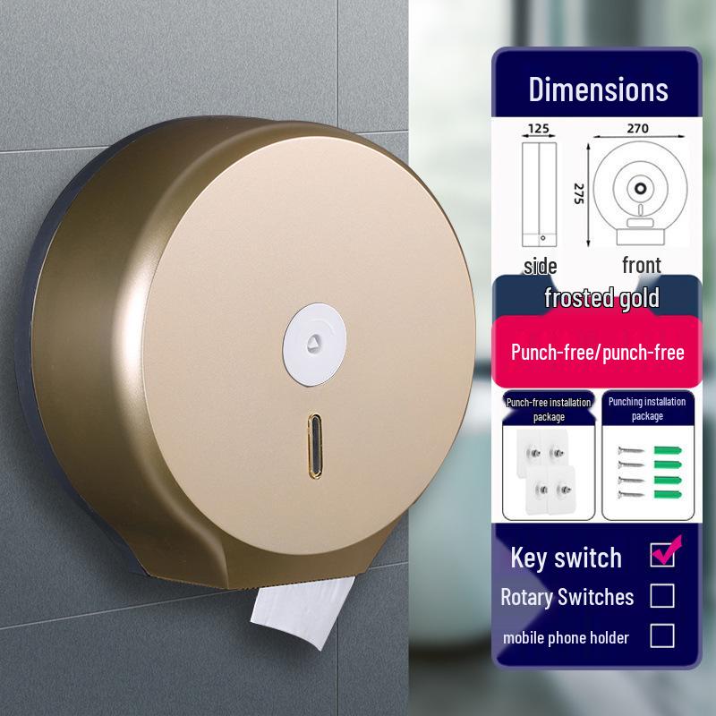 Wall-Mounted Waterproof Jumbo Toilet Paper Holder for Hotel Bathrooms