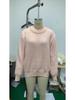 2024 Pink Sweet Round Neck Pullover Sweater - European & American Winter Style