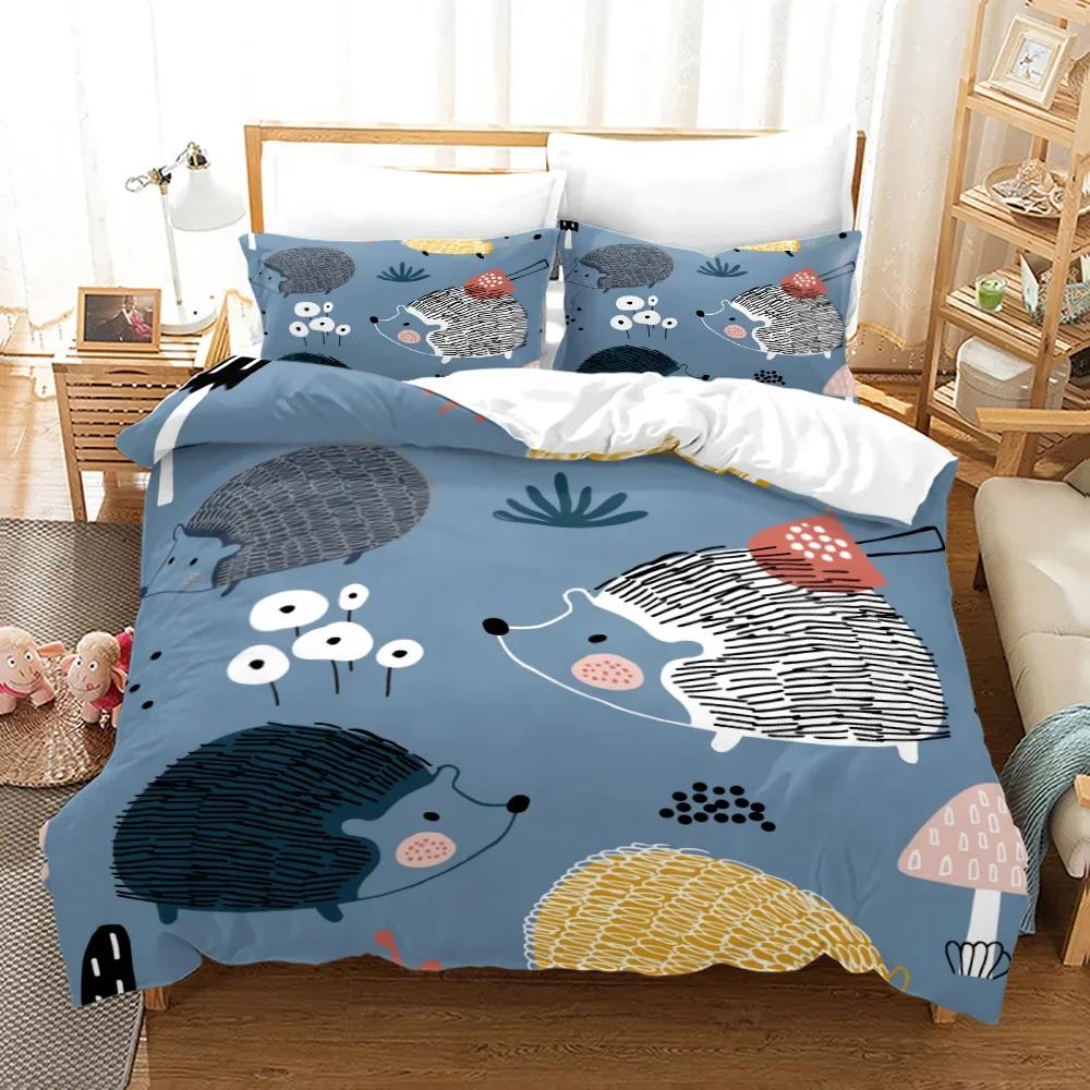 Riccio Riccio Carino Marrone Fantasia Riccio Set Biancheria da Letto Singolo Twin Matrimoniale Queen King Cal King Size Letto Set Biancheria