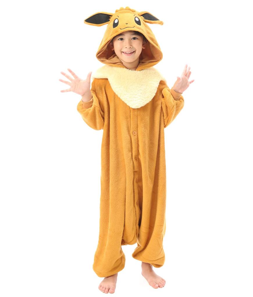 SAZAC Character Fleece Kigurumi Pokémon Eevee for Children, 130cm