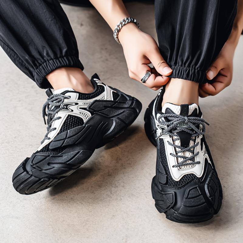 New Fashion Men 's Four Seasons Comfortable Thick Sole Shoes Students BoysTrending Soft Sole Breathable Casual Running Sneakers