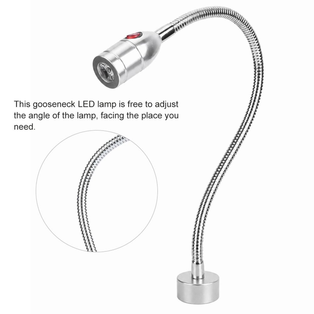 Flexible Gooseneck LED Desk Light Magnetic Base Work Light High Brightness Work Desk Light Grill