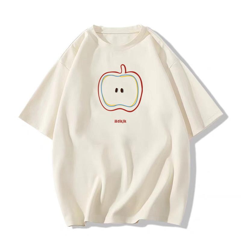 Yellow Cotton Short-sleeved T-shirt Women's Summer New Design Sense Niche Student Loose Half-sleeved Small Top
