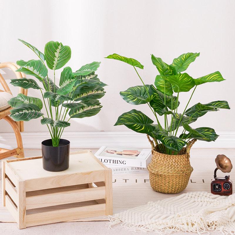 Small Monstera Artificial Plant for Indoor Decor - Potted Decoration for Offices, Living Rooms, and Desktops