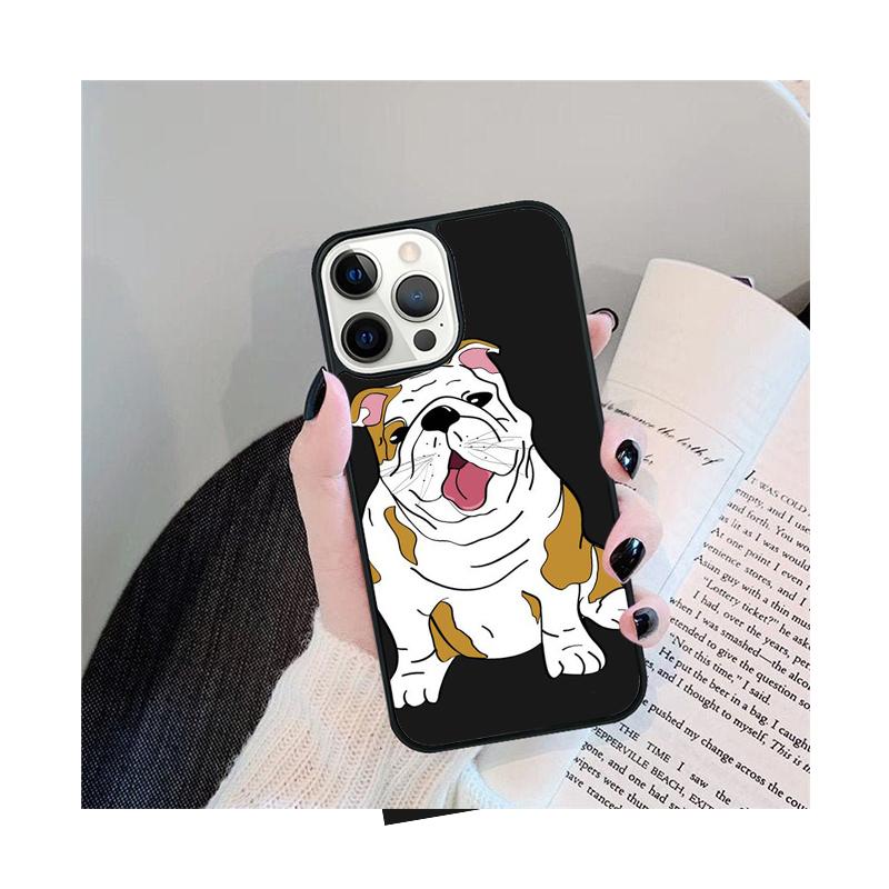 English Bulldog Mobile Phone Case Cover For iPhone 17 Air 15 16 16e 13 14 12 11 Pro Max Coque For Apple Plus Fundas