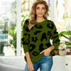 2023 Autumn/Winter Women's Trendy Leopard Print Loose Knit Sweater