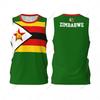 Zimbabwe Flag Men Basketball Sports Running Fitness Multifunction Sleeveless tshirt Exclusive Custom Name Nunber