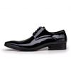 Men's Pointed Toe Leather Dress Shoes - Black European Style