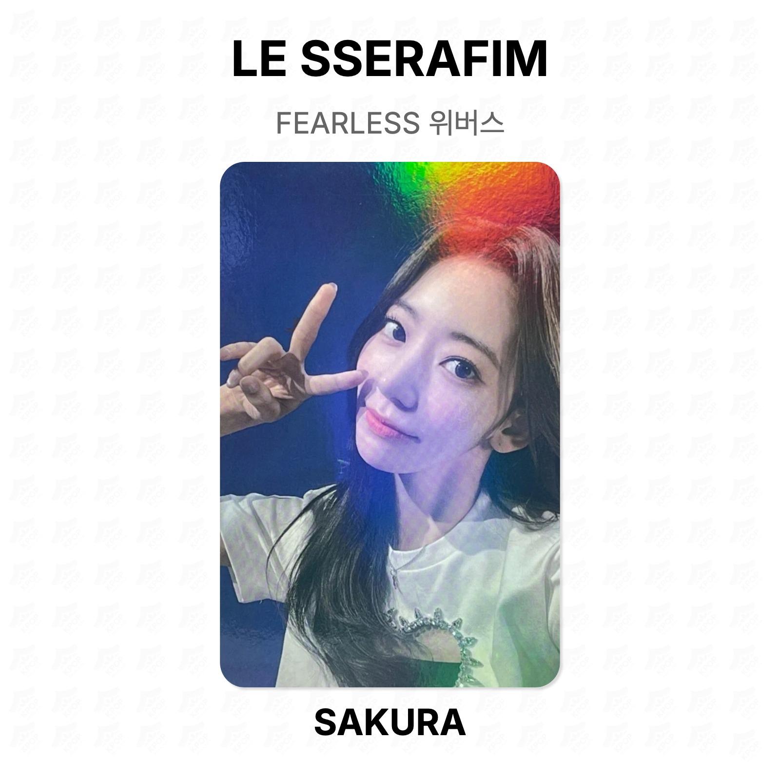 LE SSERAFIM FEARLESS WEVERSE Official Photocard SAKURA