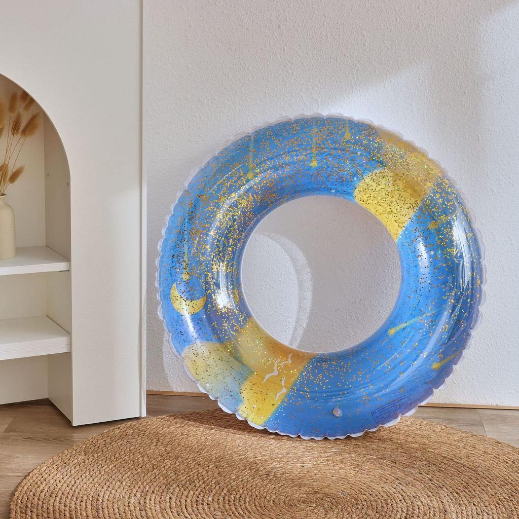 Schattige Regenboog Zwemband voor Kinderen, Zwembanden, Opblaasbaar, Stijlvol, voor Volwassenen en Kinderen, Strand, Zwembad, Feestjes, Oefening en Hitteverlichting (Meteoor, 70cm)