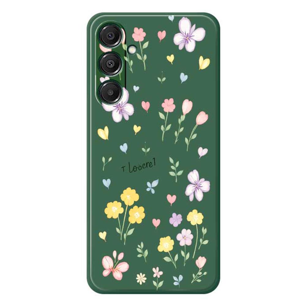 For Samsung Galaxy A16 5G/4G Case Small Flowers Pattern Printing Straight Edge TPU Phone Back Cover