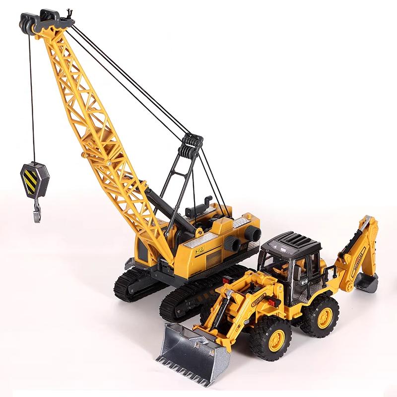 Technische Druckgussspielzeuge für Jungen Legierung+Kunststoff Traktor Bagger Laderkran Planierraupe Kinder LKW Kinder Fahrzeugmodell Geschenk