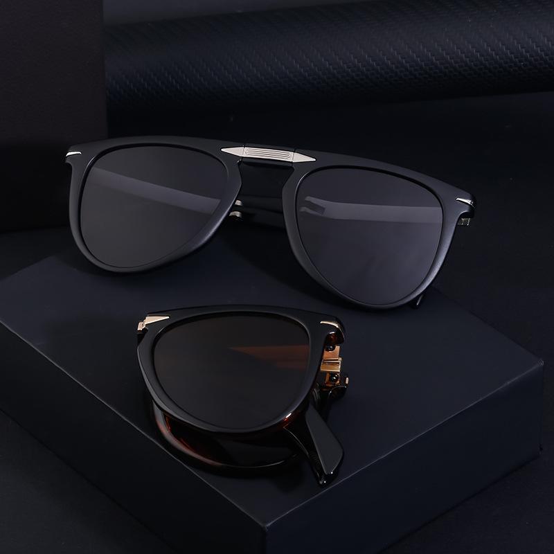 Vintage Polarized Folding Sunglasses Men'S Toad Glasses Sunglasses Men'S Trendy Glasses Shades