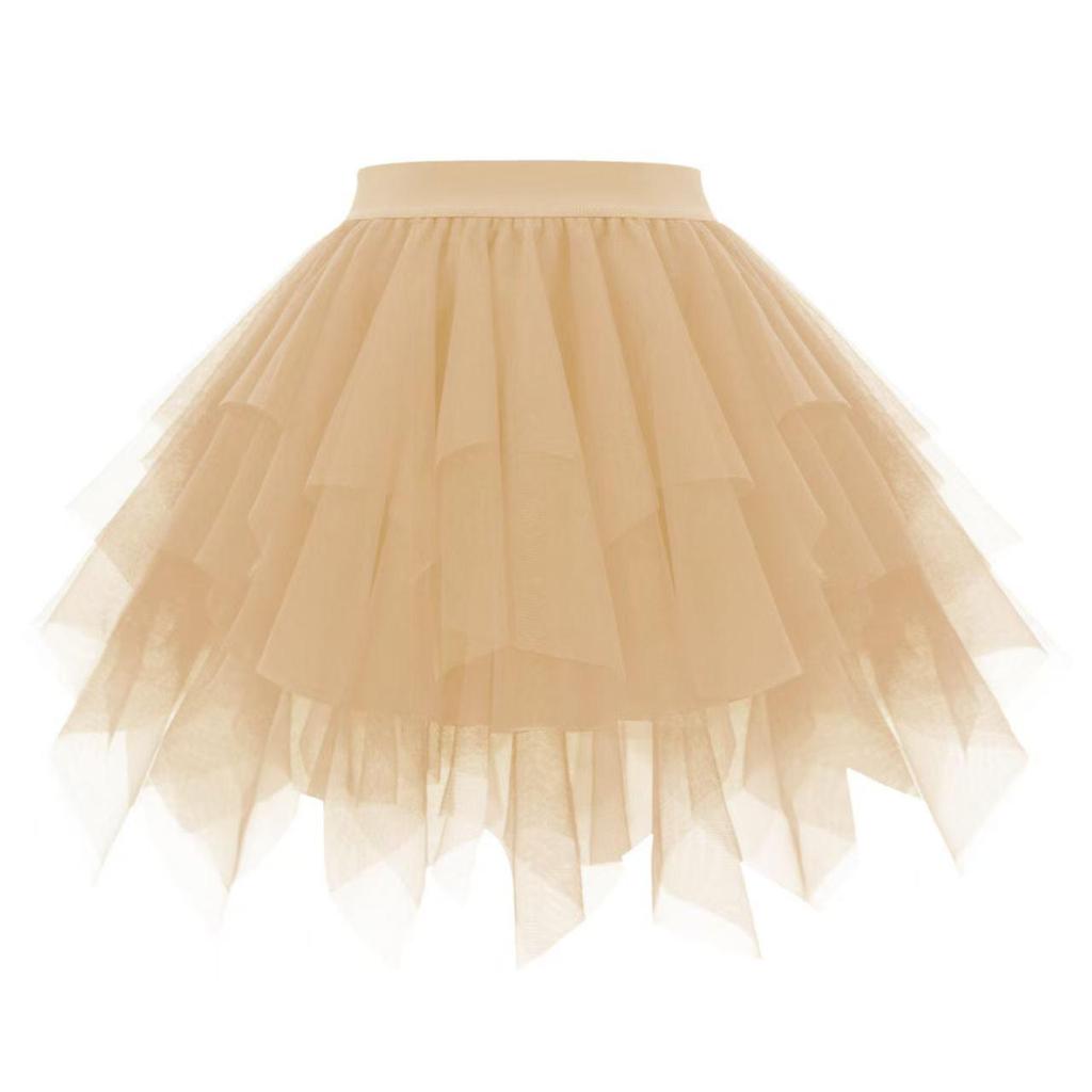 Women's Fluffy Mesh Ruffle Skirt - Short Princess Style