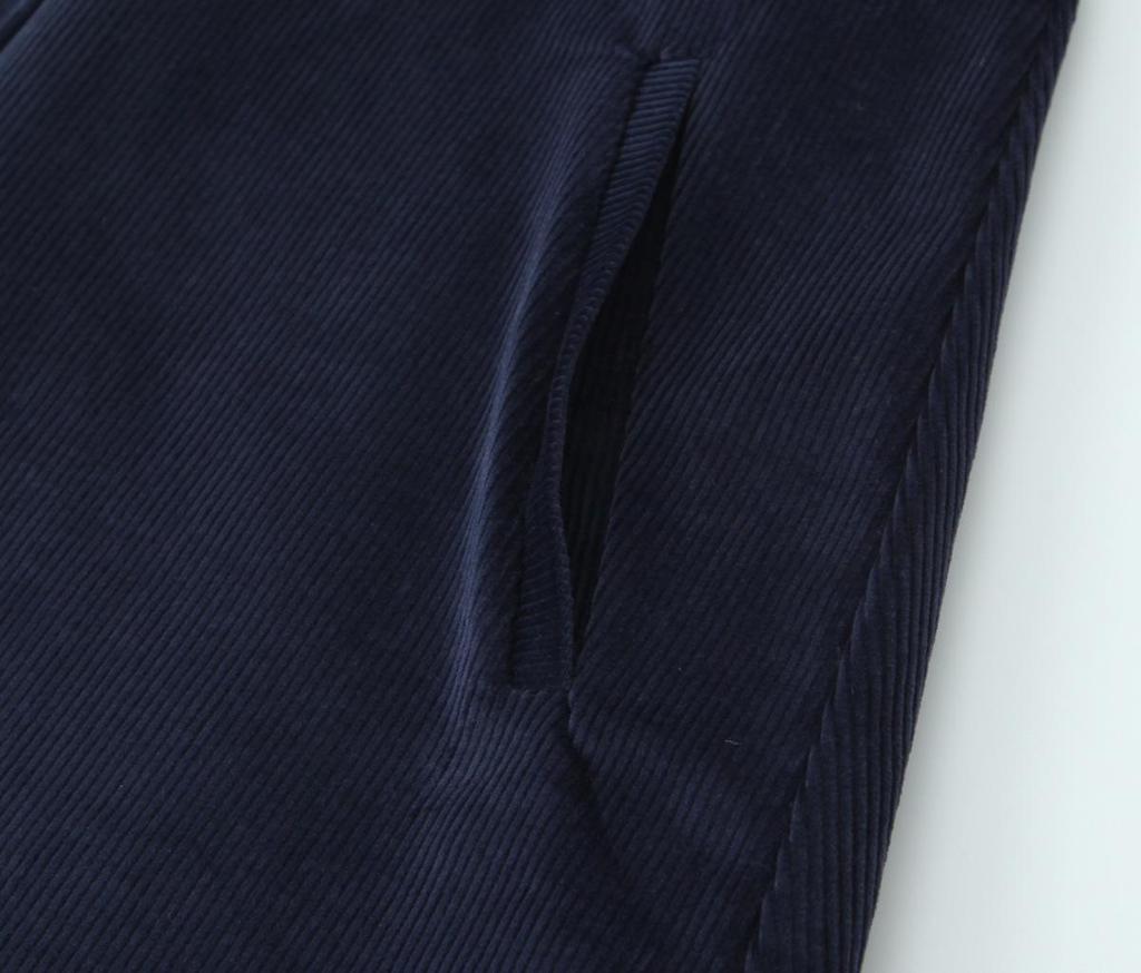 European & American Style Autumn Women's V-Neck Corduroy Loose Dress