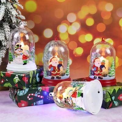 LED Kerzenhalter Weihnachtsmann Schneemann Hängeanhänger Licht Neujahr Weihnachtsgeschenk Weihnachtsbaumschmuck Laterne Leuchtend