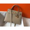 Halbhandgefertigt Leder KL Tasche zweite Generation Palmenmuster tragbar Schulter Umhängetasche Damen Pendeln 25cm leichter Luxus