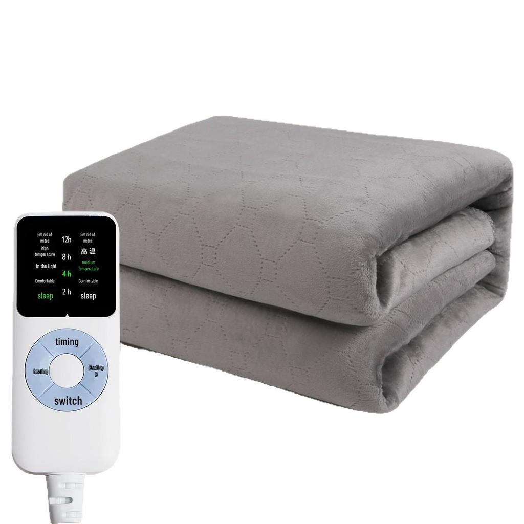 Yu Zhaolin Timed Safe Smart Electric Blanket, Milk Velvet, Single/Double, Perfect for Home or Dorm.