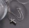 2021 S925 Silver Cross Zircon Pendant Necklace