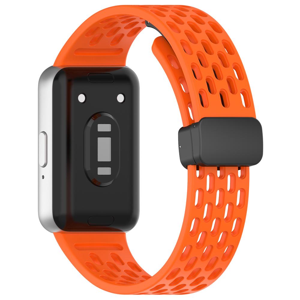 Correa de Silicona Para Samsung Galaxy Fit 3 Deportiva Hueca Transpirable Banda Hebilla Magnética Pulsera Para Samsung Galaxy Fit 3 Pulsera