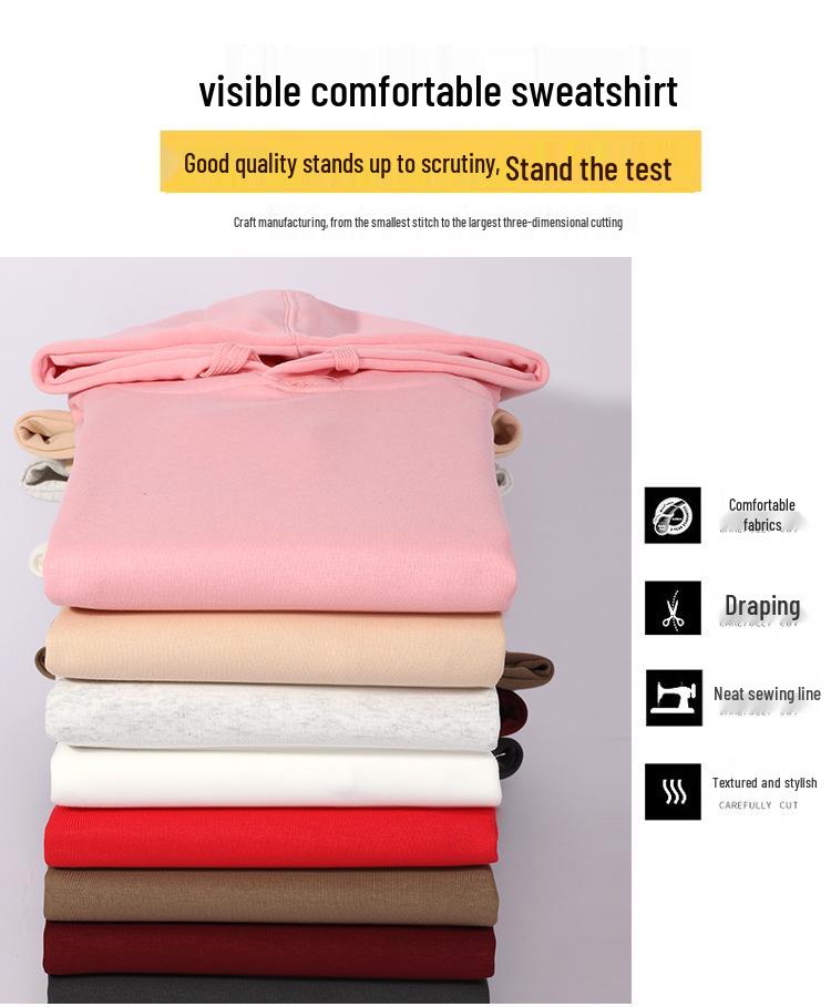 Customizable Men's Casual Loose Fit Hoodie 320g Cotton - Add Your Logo