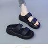 Premium thick-soled one-word slippers summer outer wear muffin bread casual soft-soled beach cool slippers