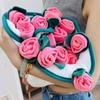 Flannel Rose Blanket Finished Product Rose Nap Blanket Portable Artificial Flowers  Confession Gift