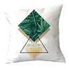 Office Chair Cushion Home Pillow Case Ins Plush Printed Pillow Case Green Plant Nordic Style Pillow
