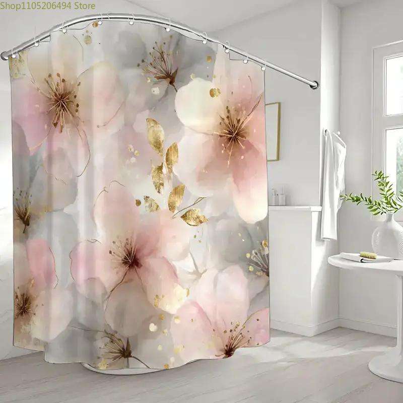 A Bathroom Shower Curtain for Celebrating Wedding Anniversaries, Includes 12 Hooks, Measuring 70.87*70.87inch, Perfect for Hom