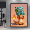 Japanese Anime Canvas Paintings  Pikachu Poster Cartoon Character Picture Bright and Clear Colors High Quality Home Decor