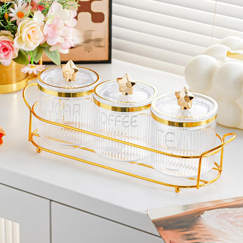 Plastic Sealed Storage Jar with Lid Moisture-proof Sugar Storage Tank Internet Celebrity Tea Can Premium Sense Household Bean Storage Tank