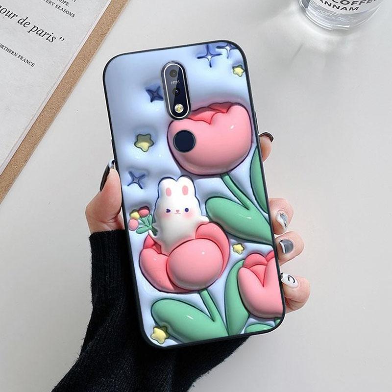 

Для Nokia 5.1 Plus Чохол Модний М який Силіконовий Задні Чохли для Nokia 3.1 7.1 Чохол для Телефона etui Fundas Милий Череп Nokia 5.1 Plus (Nokia X5)