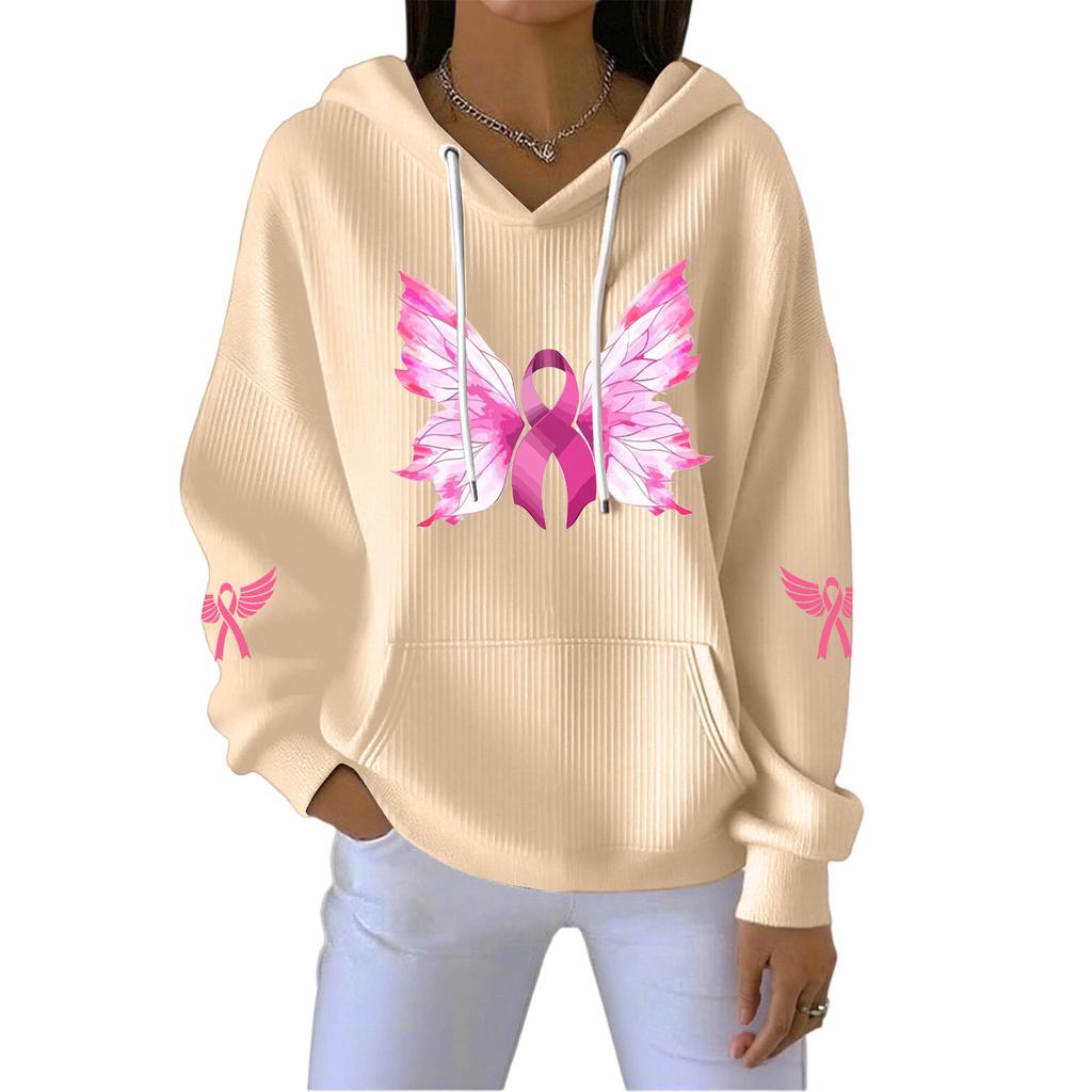 Women's Fashion CasualAngel Printed Pullover Sports Long Sleeve Sweatshirt