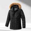 Winter Velvet Pie Overcome Men's Casual Warmth Medium and Long Trench Coat Jacket Hooded Fur Collar Cotton Coat Men