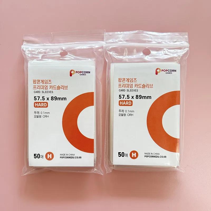Korea Clear Kpop Photo Card Sleeve Anti-scratch Transparent Protector Bag For Popcorn Diy Game FootBall Korean idol Card Holder