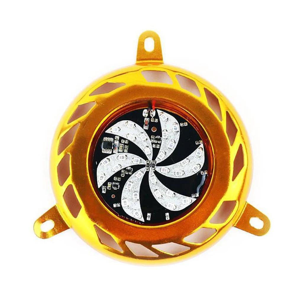 Motorcycle Colorful LED Light Radiator Covers Air Blade Cover Radiator Heat Shield Protective Cover Rotary Fan Grille Shield