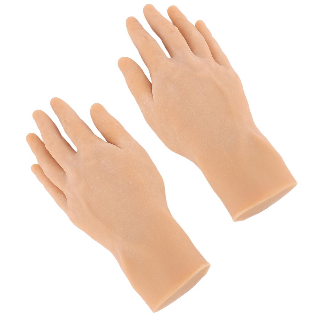 1 Pair Silicone Male Hand Model Simulation Silicone Artificial Hand Model Reusable Mannequin Hand for Festival Props
