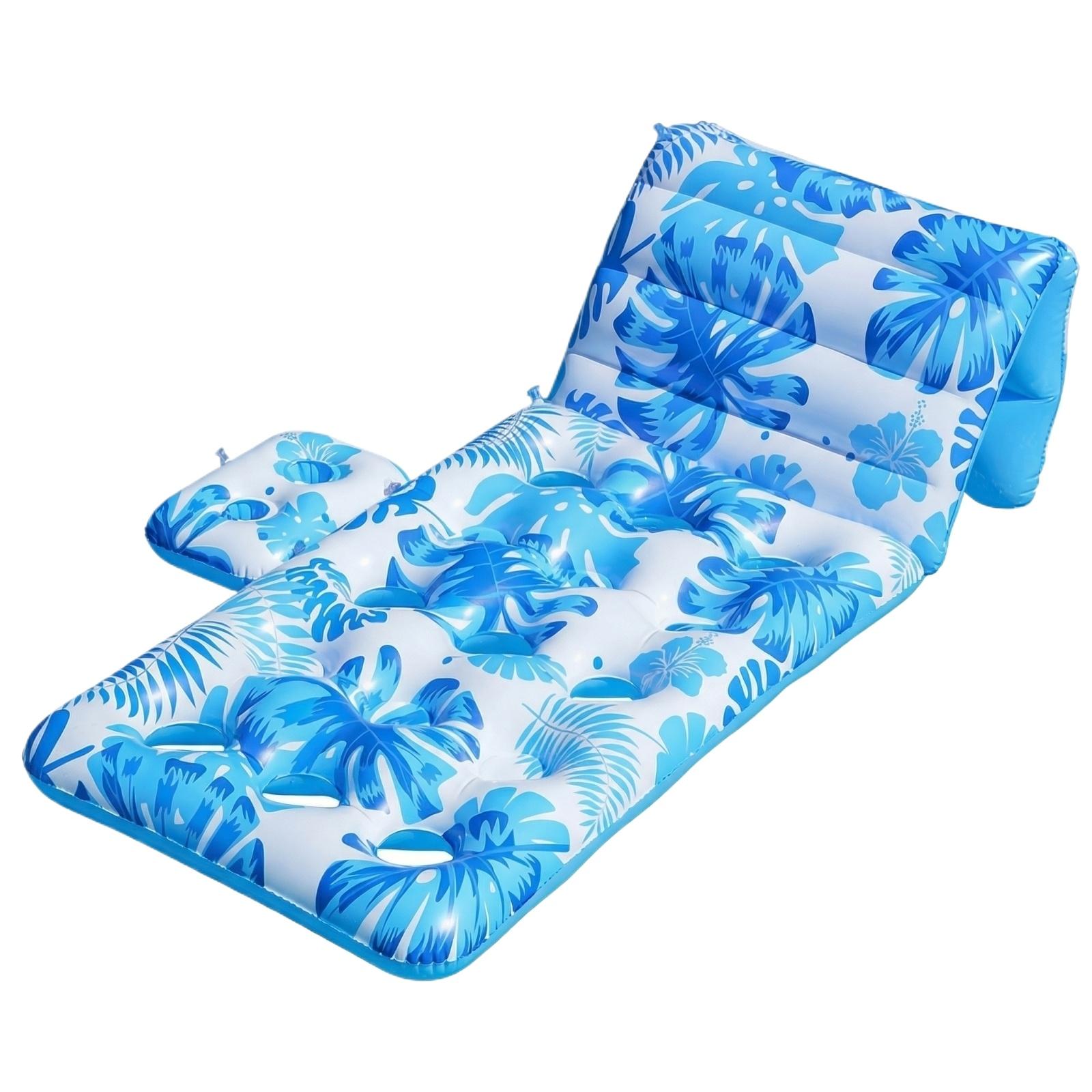 

Floating Beach Waterbed With Foldable Backrest, Inflatable Sofa, Cylindrical Chair синий