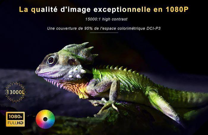 BAZARLAND30 Videoprojecteur Jimveo 360°Rotating Projecteur Portable 13000L FHD1080P WiFi6 Bluetooth HomeCinéma 4K