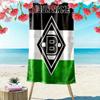 Personalisierter Name Borussia Mönchengladbach Druck Strandtuch, Großes Weiches Schnelltrocknendes Handtuch für Strand Camping Schwimmen