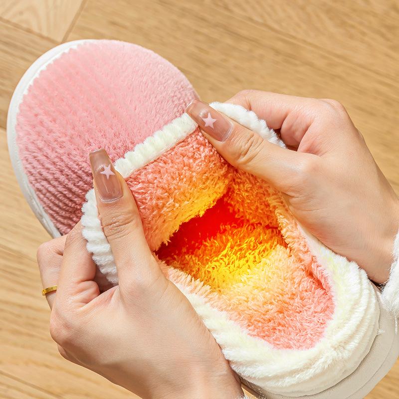 Fashion color matching cotton shoes mop autumn and winter indoor home warm and comfortable plush household cotton mop