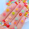 100/200Pcs Resin 3D Colorful Mini Flower Flatback Figurines Scrapbook Wedding Applique Nail Art Decor Crafts