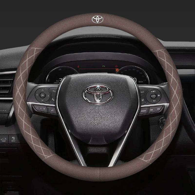 

Hot For Toyota For Toyota 2026 New Hub Caps 38cm Suede Car Steering Wheel Cover For Toyota Hilux Aygo Corolla Yaris Rav4 Camry C